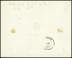 N°3, paire avec BDF à droite obl. Grille + T15 Melun (28 mai 49) sur lettre en double port pour Nemours. TB