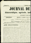Journaux n°8 obl. Typo sur journal de Langres (9 janv 1870). TB