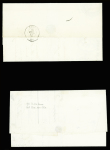 2 lettres locales : n°14 obl. PC 1186 + T15 Epinal (1858) sur lettre du 2ème échelon et n°13 + 14 obl. PC 441 + T15 Bordeaux (1860) sur lettre du 3ème échelon