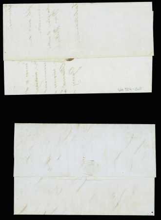2 lettres pour le Brésil AFF n°13 + 14 obl. PC 1495 pour Rio de Janeiro (1857) et n°14 en bande de 3 obl PC 1495 pour Rio de janeiro (1859)