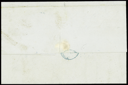 N°13 + 14 obl. PC 1896 + CAD "4 Marseille 4" (1857) sur lettre pour Valence (Espagne) avec taxe espagnole bleue. TB