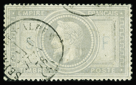 N°33 5f violet-gris, obl. CAD T16 "Seyne les Alpes