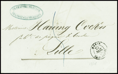 Bureaux spéciaux lettre avec CAD T15 "Paris Salpétrière" (1.7.1840) + taxe 5 manuscrite. RR et TB