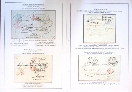 Collection de 108 lettres de préphilatélie avec cachets à date types 11 à 15 dont Alsace-Lorraine bien représentée. Lettres pour l'étranger