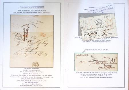 Collection de 108 lettres de préphilatélie avec cachets à date types 11 à 15 dont Alsace-Lorraine bien représentée. Lettres pour l'étranger