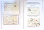 Collection de 108 lettres de préphilatélie avec cachets à date types 11 à 15 dont Alsace-Lorraine bien représentée. Lettres pour l'étranger