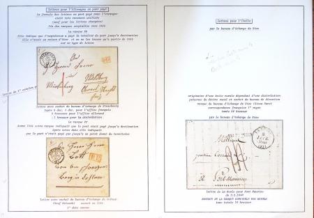 Collection de 108 lettres de préphilatélie avec cachets à date types 11 à 15 dont Alsace-Lorraine bien représentée. Lettres pour l'étranger