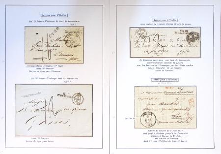 Collection de 108 lettres de préphilatélie avec cachets à date types 11 à 15 dont Alsace-Lorraine bien représentée. Lettres pour l'étranger