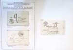 Collection de 108 lettres de préphilatélie avec cachets à date types 11 à 15 dont Alsace-Lorraine bien représentée. Lettres pour l'étranger