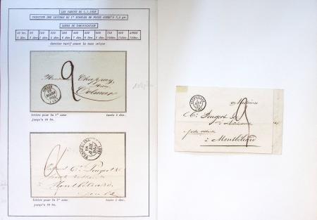 Collection de 108 lettres de préphilatélie avec cachets à date types 11 à 15 dont Alsace-Lorraine bien représentée. Lettres pour l'étranger