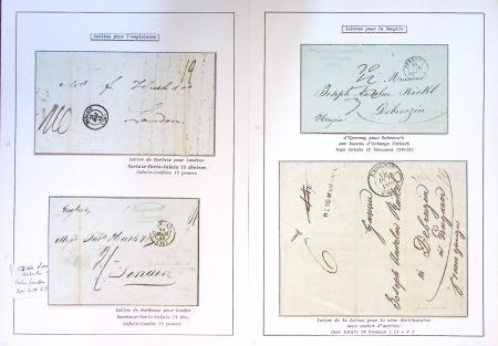 Collection de 108 lettres de préphilatélie avec cachets à date types 11 à 15 dont Alsace-Lorraine bien représentée. Lettres pour l'étranger