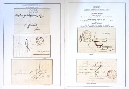 Collection de 108 lettres de préphilatélie avec cachets à date types 11 à 15 dont Alsace-Lorraine bien représentée. Lettres pour l'étranger