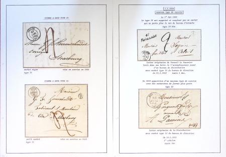 Collection de 108 lettres de préphilatélie avec cachets à date types 11 à 15 dont Alsace-Lorraine bien représentée. Lettres pour l'étranger