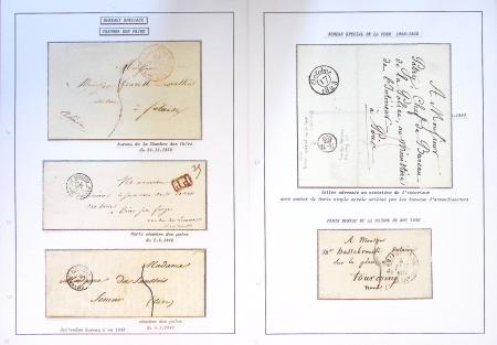 Collection de 108 lettres de préphilatélie avec cachets à date types 11 à 15 dont Alsace-Lorraine bien représentée. Lettres pour l'étranger