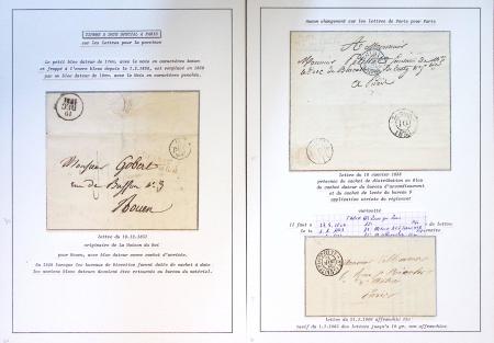 Collection de 108 lettres de préphilatélie avec cachets à date types 11 à 15 dont Alsace-Lorraine bien représentée. Lettres pour l'étranger