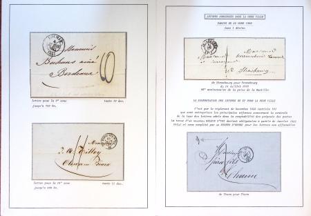 Collection de 108 lettres de préphilatélie avec cachets à date types 11 à 15 dont Alsace-Lorraine bien représentée. Lettres pour l'étranger