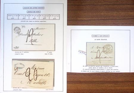 Collection de 108 lettres de préphilatélie avec cachets à date types 11 à 15 dont Alsace-Lorraine bien représentée. Lettres pour l'étranger