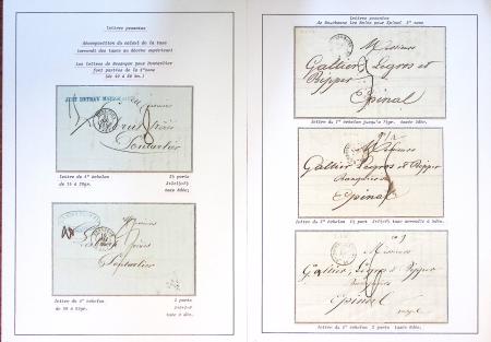Collection de 108 lettres de préphilatélie avec cachets à date types 11 à 15 dont Alsace-Lorraine bien représentée. Lettres pour l'étranger