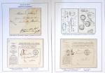 Collection de 61 plis de préphilatélie : lettre de compte. CAD d'entrée. Bateaux à vapeur. Tarifs. Taxes. Rebuts. TB