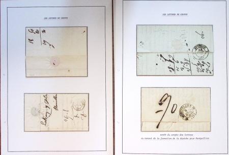 Collection de 61 plis de préphilatélie : lettre de compte. CAD d'entrée. Bateaux à vapeur. Tarifs. Taxes. Rebuts. TB