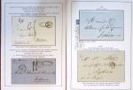 Collection de 61 plis de préphilatélie : lettre de compte. CAD d'entrée. Bateaux à vapeur. Tarifs. Taxes. Rebuts. TB