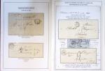Collection de 61 plis de préphilatélie : lettre de compte. CAD d'entrée. Bateaux à vapeur. Tarifs. Taxes. Rebuts. TB