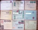 Collection de lettres de l'inflation allemande de 1923 : 18 tarifs dont 13 changements du 1er aout au 31 décembre. 90 documents au total