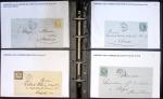Album noir de 100 lettres classiques et marques postale d'Indre et Loire : Abilly (3) - Amboise (43) - Autreche (7) - Avoine (1) - Azay le Rideau (15)