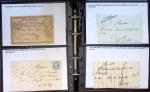 Album noir de 100 lettres classiques et marques postale d'Indre et Loire : Abilly (3) - Amboise (43) - Autreche (7) - Avoine (1) - Azay le Rideau (15)
