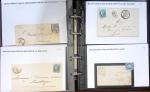 Album noir de 100 lettres classiques et marques postale d'Indre et Loire : Abilly (3) - Amboise (43) - Autreche (7) - Avoine (1) - Azay le Rideau (15)