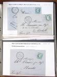 Album noir de 100 lettres classiques et marques postale d'Indre et Loire : Abilly (3) - Amboise (43) - Autreche (7) - Avoine (1) - Azay le Rideau (15)