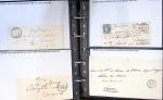 Album noir de 100 lettres classiques et marques postale d'Indre et Loire : Abilly (3) - Amboise (43) - Autreche (7) - Avoine (1) - Azay le Rideau (15)
