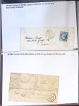 Album noir de 100 lettres classiques et marques postale d'Indre et Loire : Abilly (3) - Amboise (43) - Autreche (7) - Avoine (1) - Azay le Rideau (15)