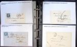 Album noir de 100 lettres classiques et marques postale d'Indre et Loire : Abilly (3) - Amboise (43) - Autreche (7) - Avoine (1) - Azay le Rideau (15)