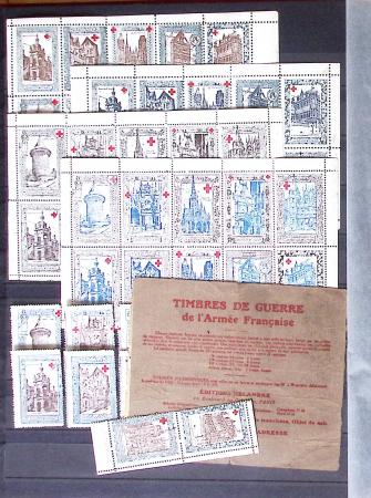 1922-1972, Collection de vignettes sur Rouen et Croix-Rouge