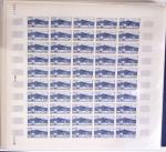 1950-1988, Stock de Non Dentelés  dans un classeur