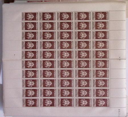 1944-1946, Stock de France en feuille entière/fragment
