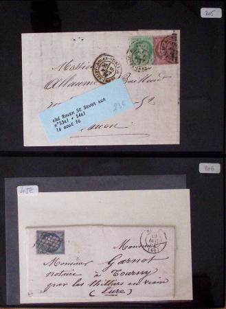 1750-1920, Lot de 13 boites de marques postales et