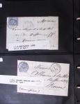 1750-1920, Lot de 13 boites de marques postales et