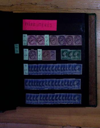 1937-1970, Stock de feuilles ou fragments de feuilles,