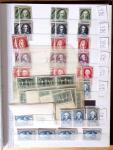 1900-1959, en 5 albums, très important stock de timbres