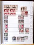 1900-1959, en 5 albums, très important stock de timbres