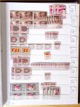 1900-1959, en 5 albums, très important stock de timbres