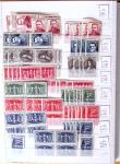 1900-1959, en 5 albums, très important stock de timbres