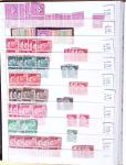 1900-1959, en 5 albums, très important stock de timbres