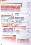 1900-1959, en 5 albums, très important stock de timbres