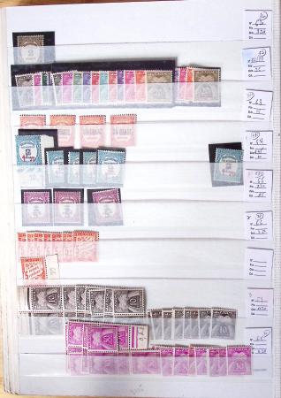 1900-1959, en 5 albums, très important stock de timbres