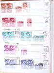 1900-1959, en 5 albums, très important stock de timbres