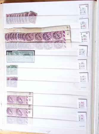 1900-1959, en 5 albums, très important stock de timbres
