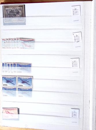 1900-1959, en 5 albums, très important stock de timbres